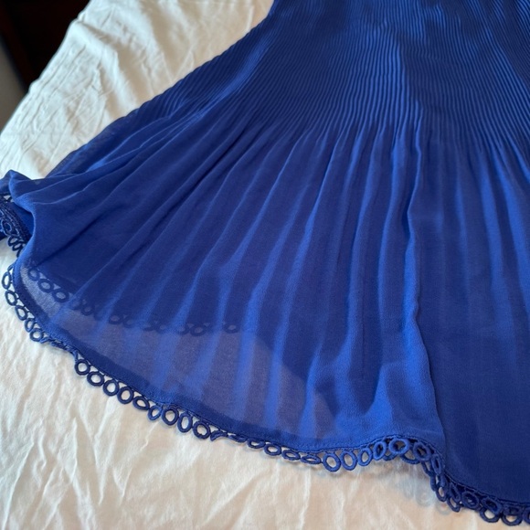Lulus Elegant cobalt Blue Pleated Halter Dress size Small - Picture 9 of 12